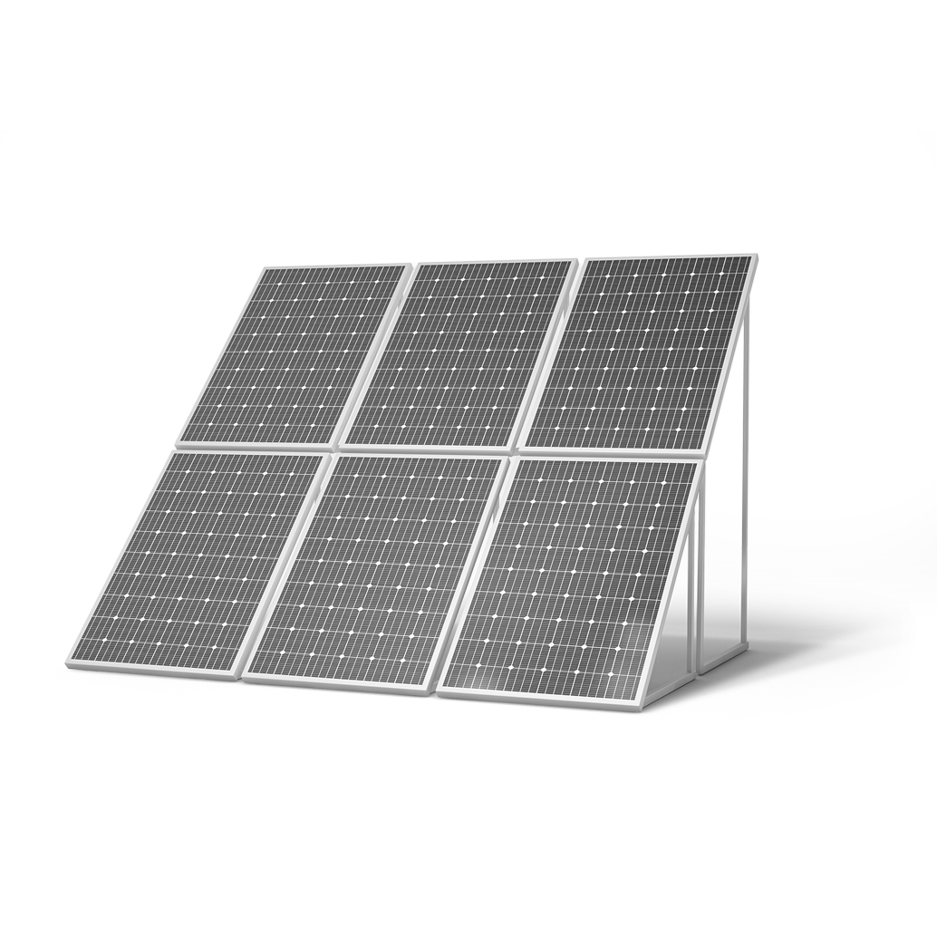 An image of a solar panel on a plain white background.