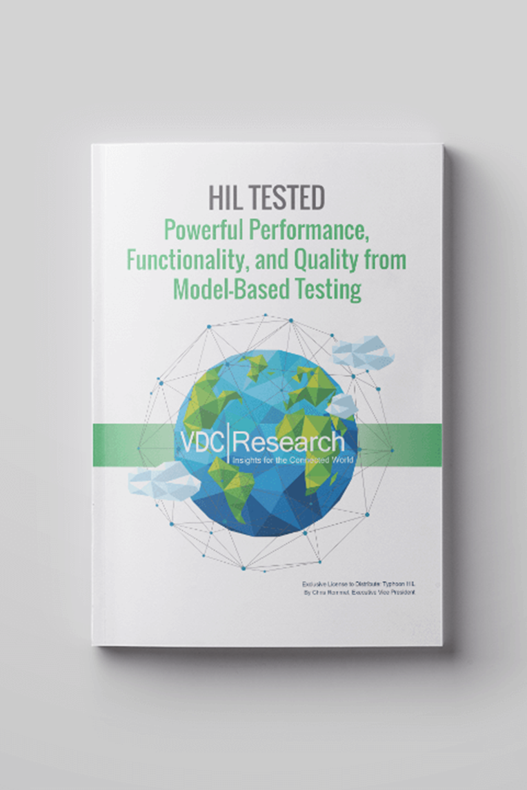 Print version of the white paper titled HIL Tested- Powerful performance, functionality and quality from model-based testing.