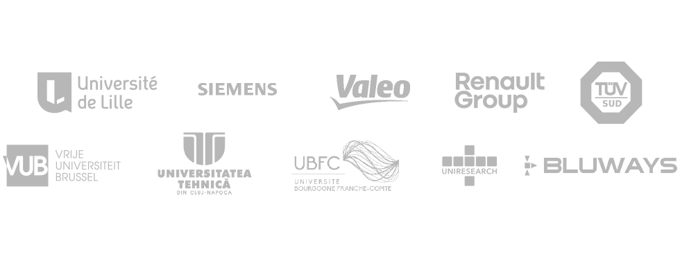 Partners of PANDA project: Université de Lille, Siemens, Valeo, Renault Group, TÜV SÜD, Vrije Universiteit Brussel, Universitatea Tehnică din Cluj-Napoca, University Bourgogne Franche-Comté, Uniresearch, and Bluways.