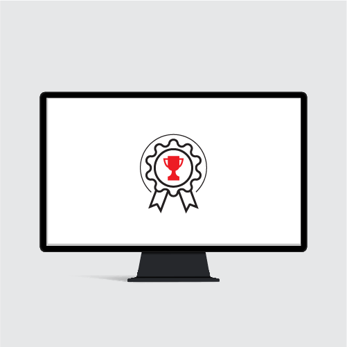 Illustration of a monitor with a premium icon on it.